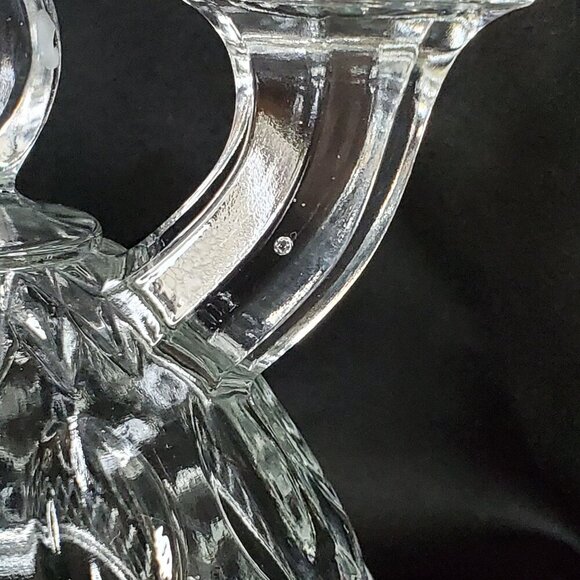 VTG 2 Imperial Glass Diamond Thumbprint Double Candlestick Taper Candle Holders - Picture 3 of 9